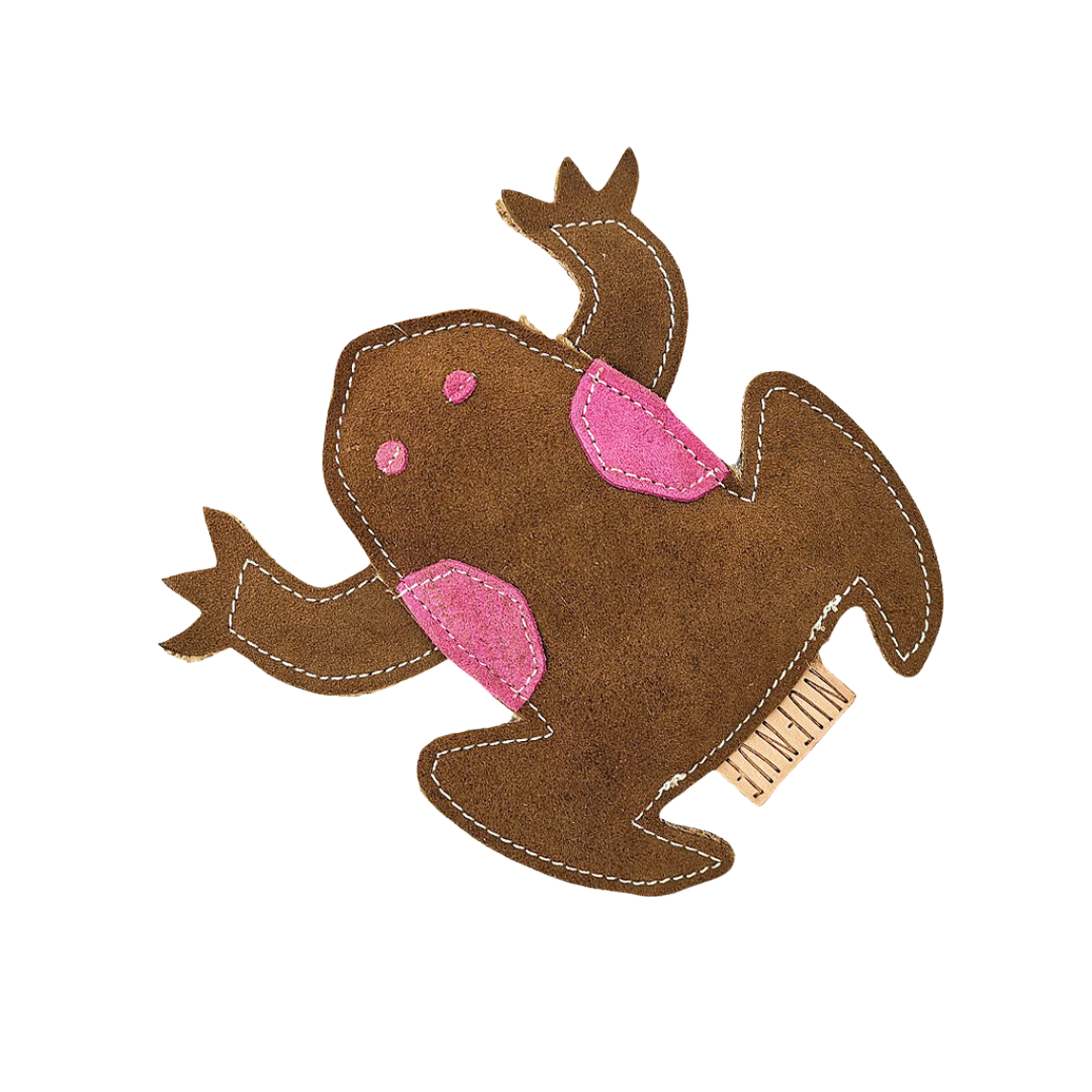 Lakefields Lederspielzeug mit Kokosfaser Frosch