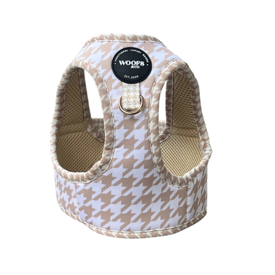 Woofs & Co. Step-In Geschirr Houndstooth beige