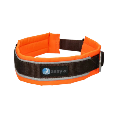 Anny-X Steckhalsband Protect leuchtorange/braun