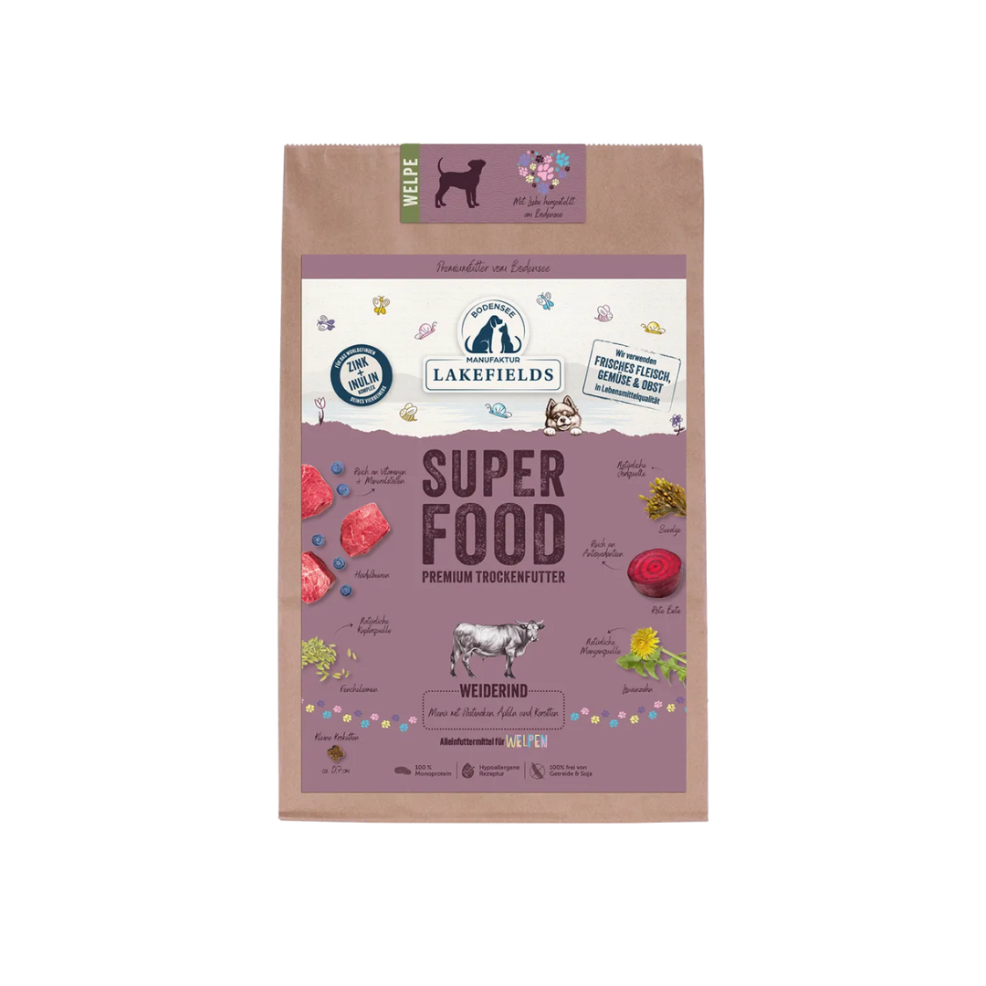 Lakefields SUPERFOOD Weiderind für Welpen