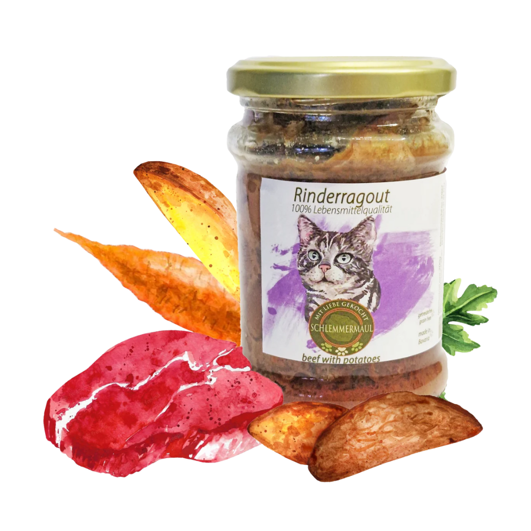 Schlemmermaul Katzenfutter Rinderragout 200g