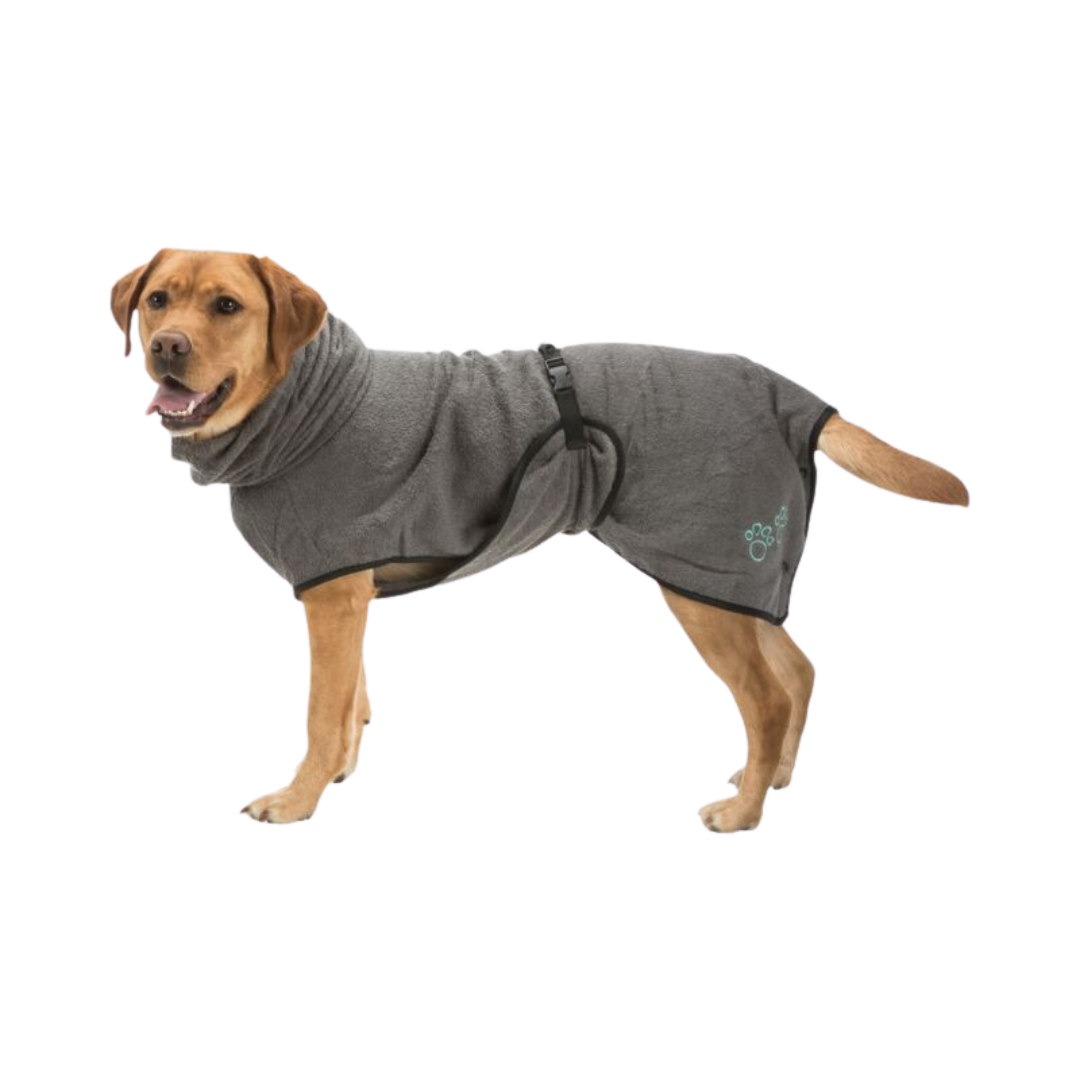 Bademantel Frottee grau