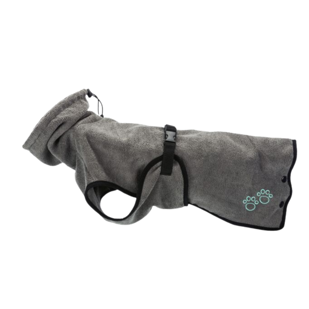 Bademantel Frottee grau