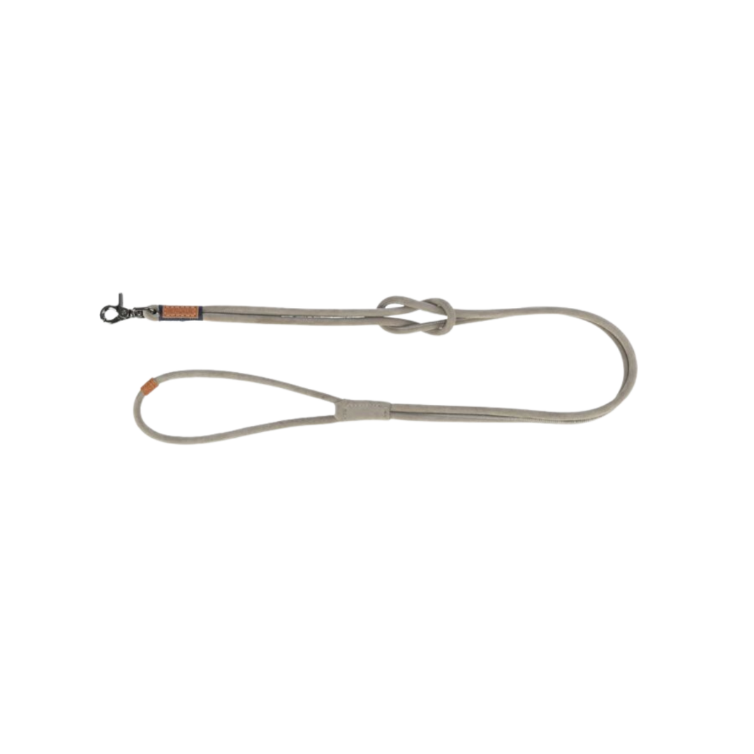 Be Nordic Softleder Leine mit Handschlaufe Steingrau 1,20m x 8mm