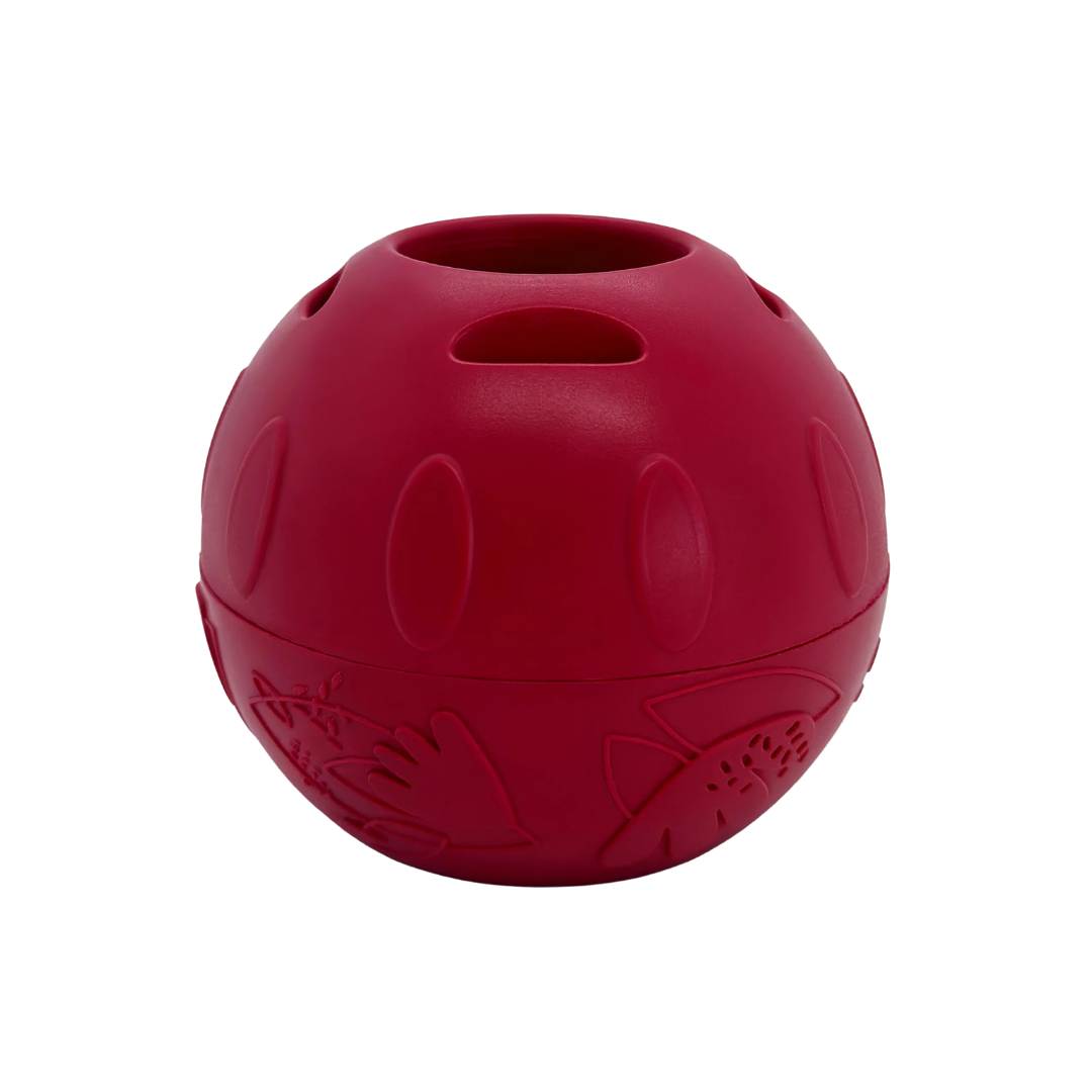 Rotes Hundespielzeugs aus Naturkautschuk 