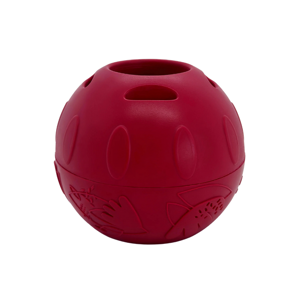 Rotes Hundespielzeugs aus Naturkautschuk 