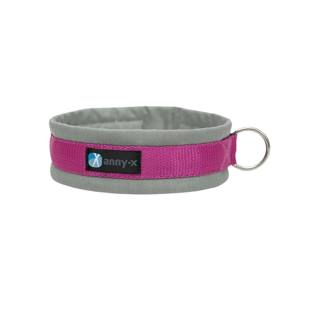 Anny-X Steckhalsband grau/pink