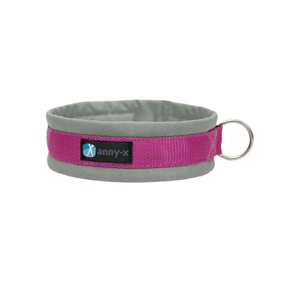Anny-X Steckhalsband grau/pink