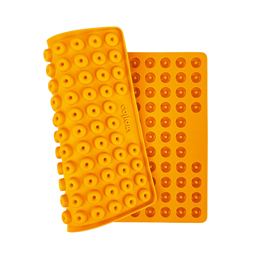 Collory Silikon Backmatte Mini-Donat 1,8 cm – BPA-freies Platin-Silikon, antihaftend, hitzebeständig, spülmaschinenfest. Ideal für mittelgroße Hunde.