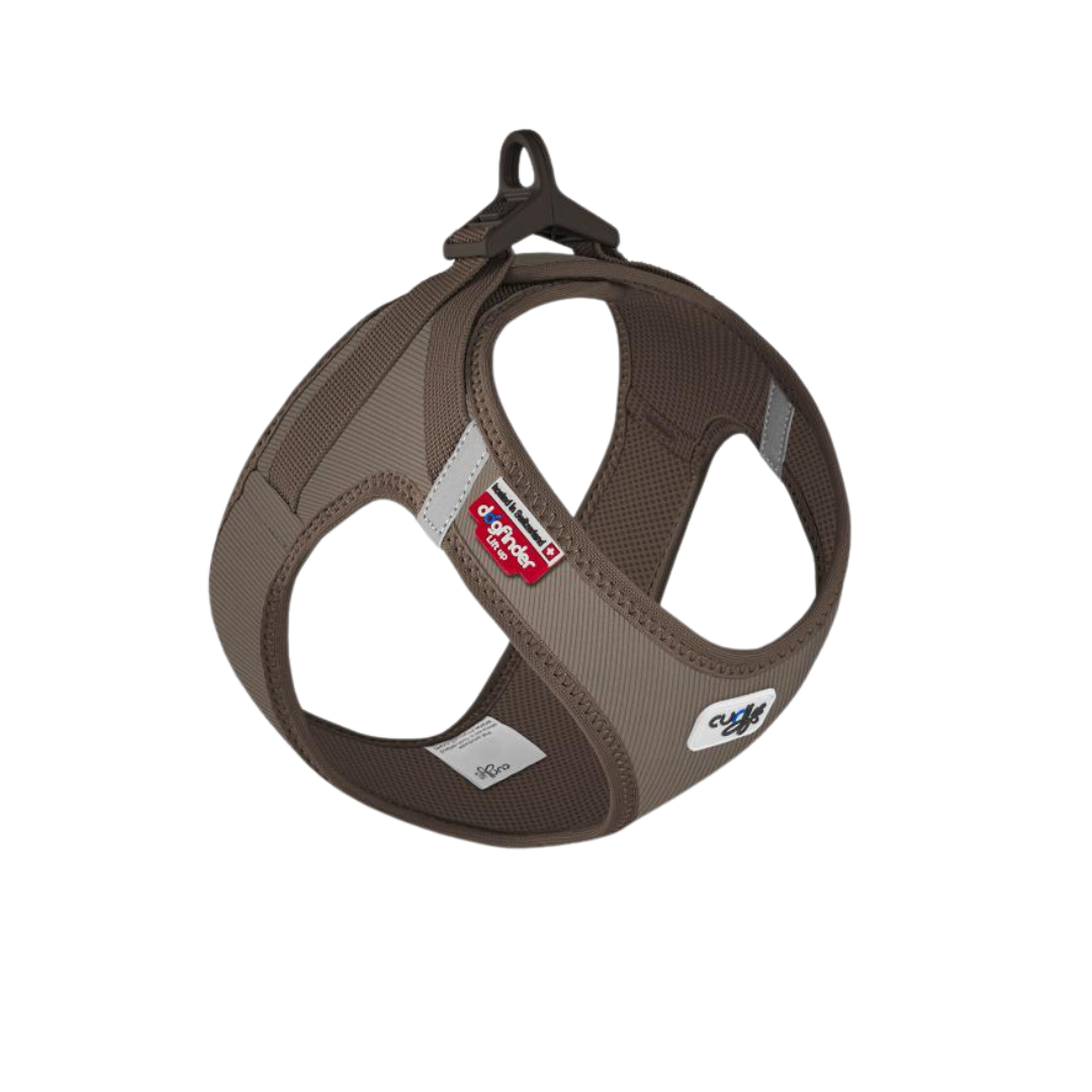 Curli Clasp Vest Geschirr Air-Mesh Cord Braun
