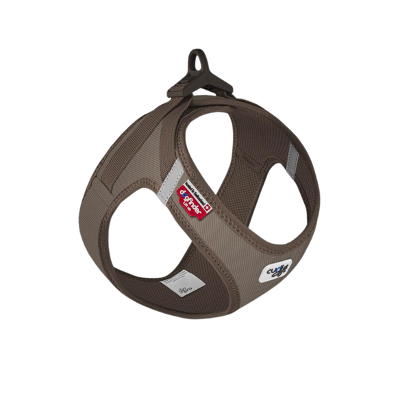 Curli Clasp Vest Geschirr Air-Mesh Cord Braun