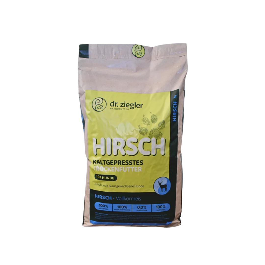 Dr. Ziegler kaltgepresstes Trockenfutter Hirsch & Hanfblätter