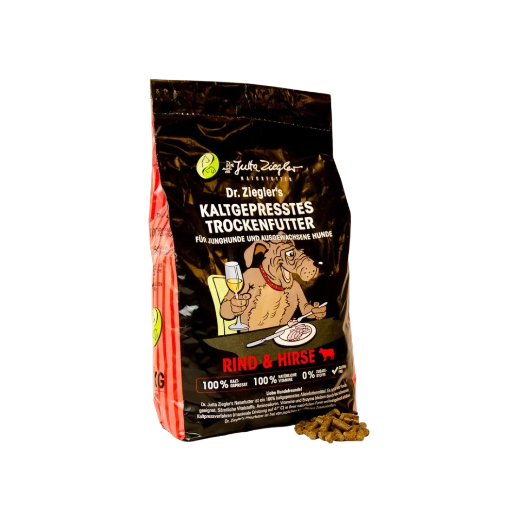 Dr. Ziegler kaltgepresstes Trockenfutter Rind & Hirse