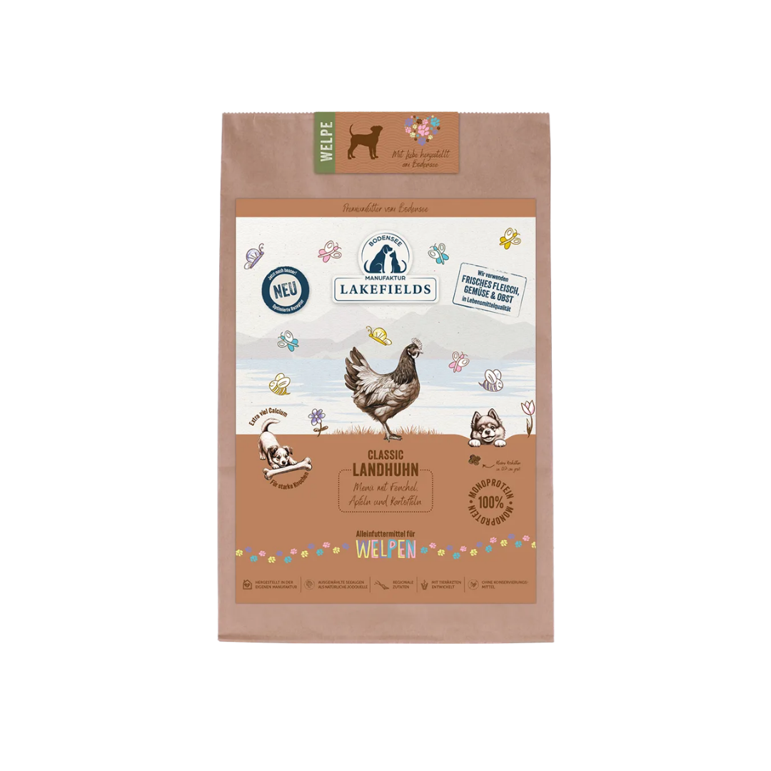 Lakefields Welpen-Trockenfutter Landhuhn