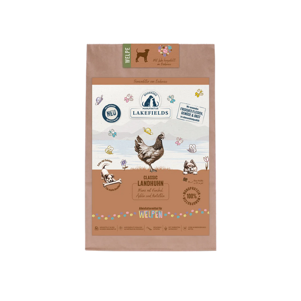 Lakefields Welpen-Trockenfutter Landhuhn