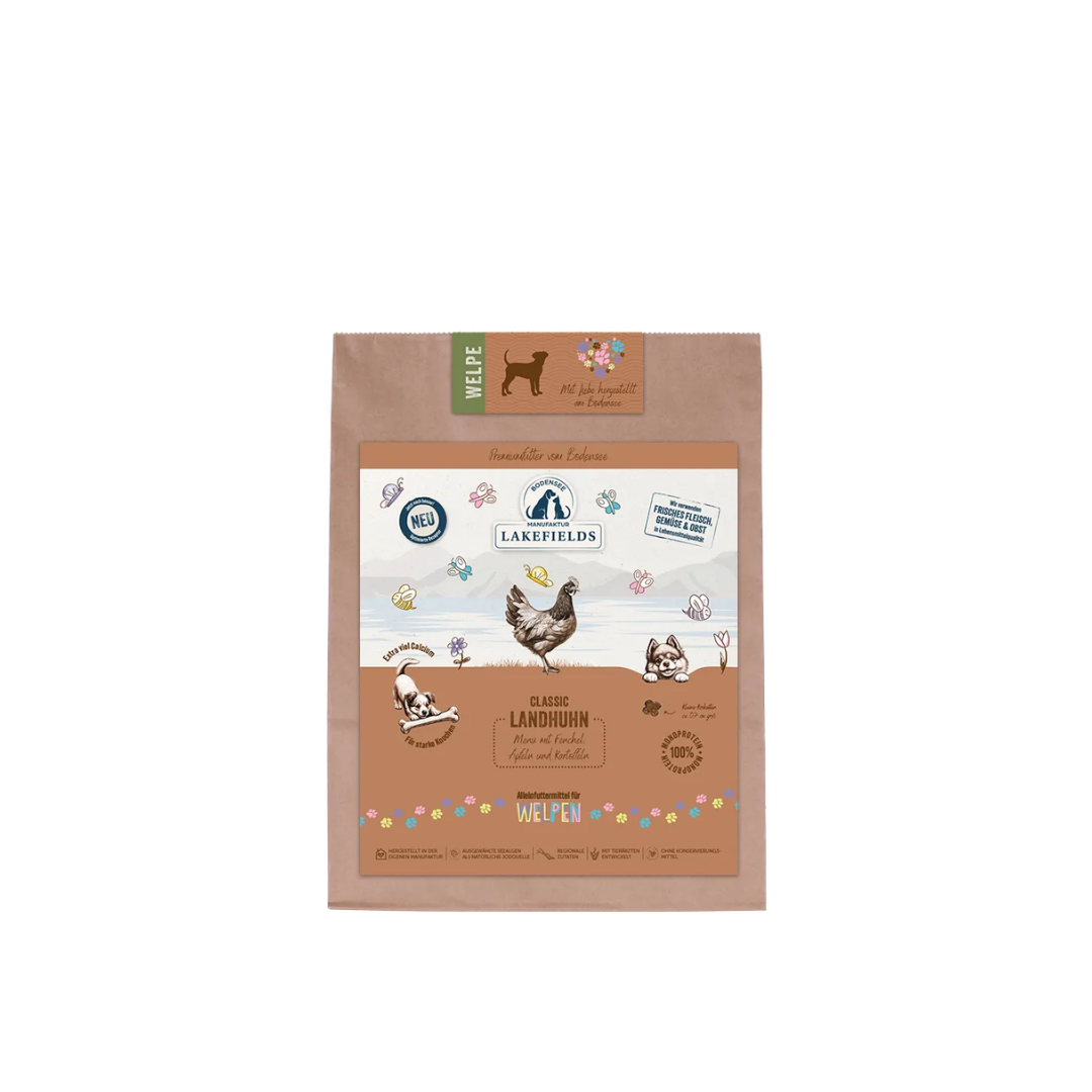 Lakefields Welpen-Trockenfutter Landhuhn