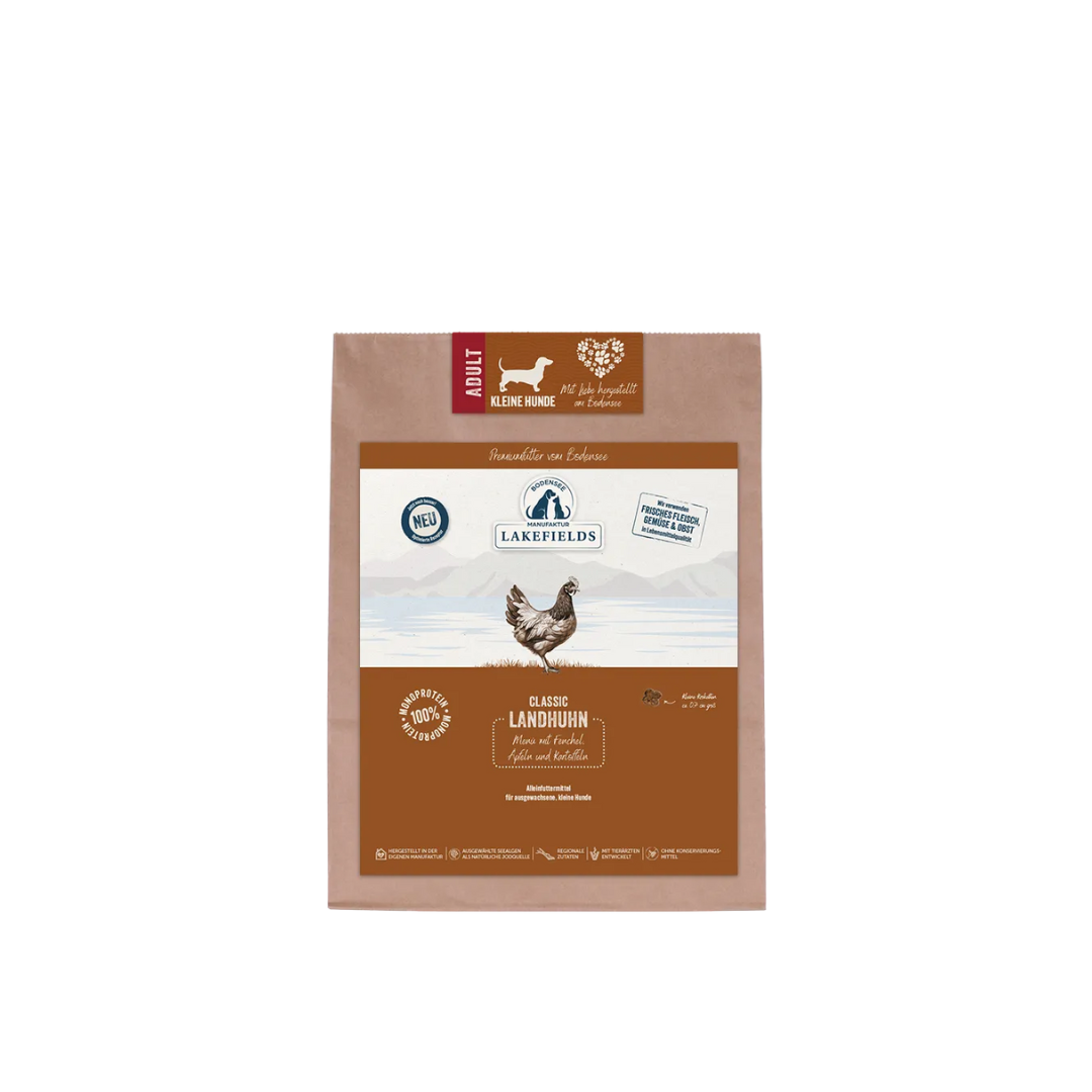 Lakefields Trockenfutter für kleine Rassen Landhuhn
