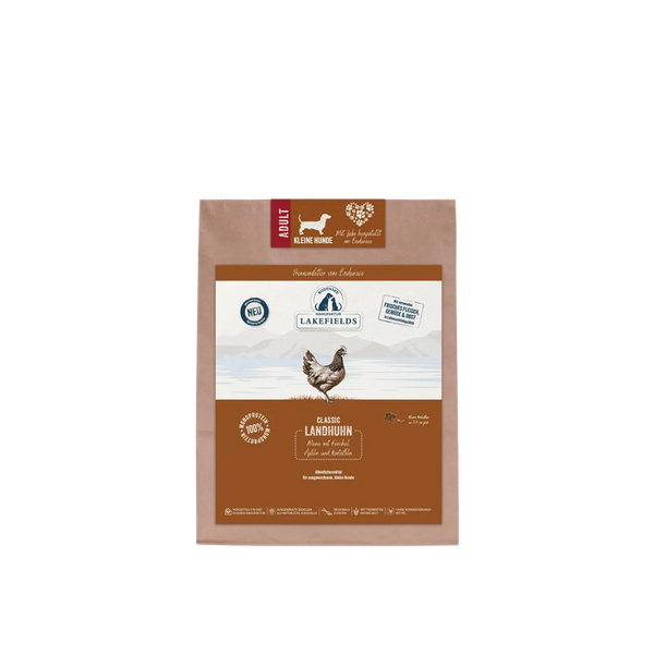 Lakefields Trockenfutter für kleine Rassen Landhuhn