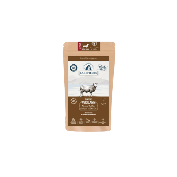 Lakefields Trockenfutter für kleine Rassen Weidelamm