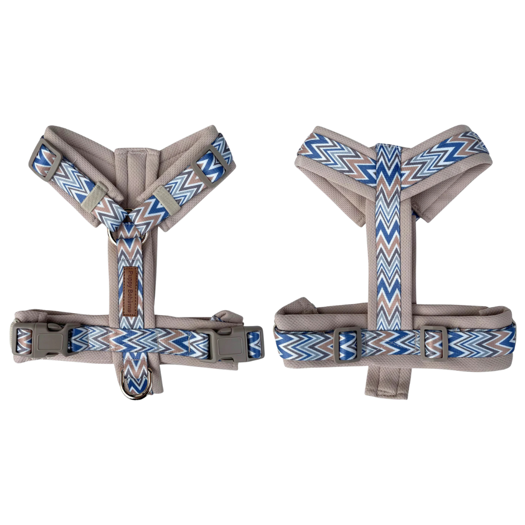 Puppy Boheme Hundegeschirr Ziggy-Blau (handgefertigt in Dänemark)