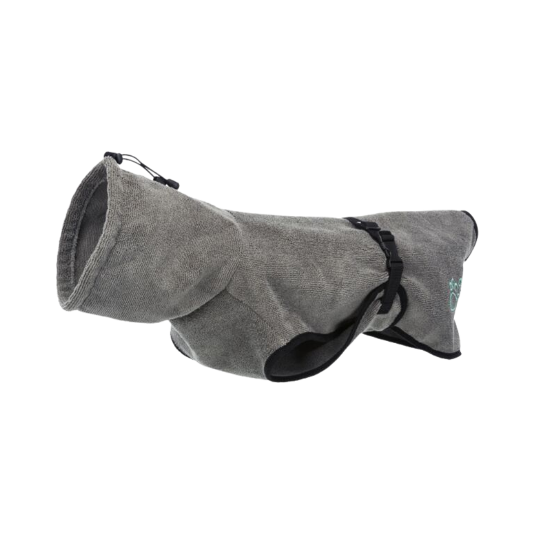 Bademantel Frottee grau