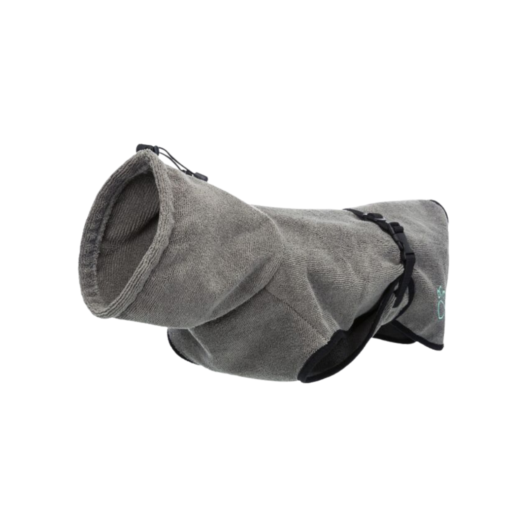 Bademantel Frottee grau