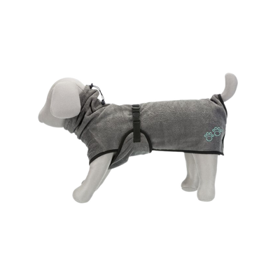 Bademantel Frottee grau