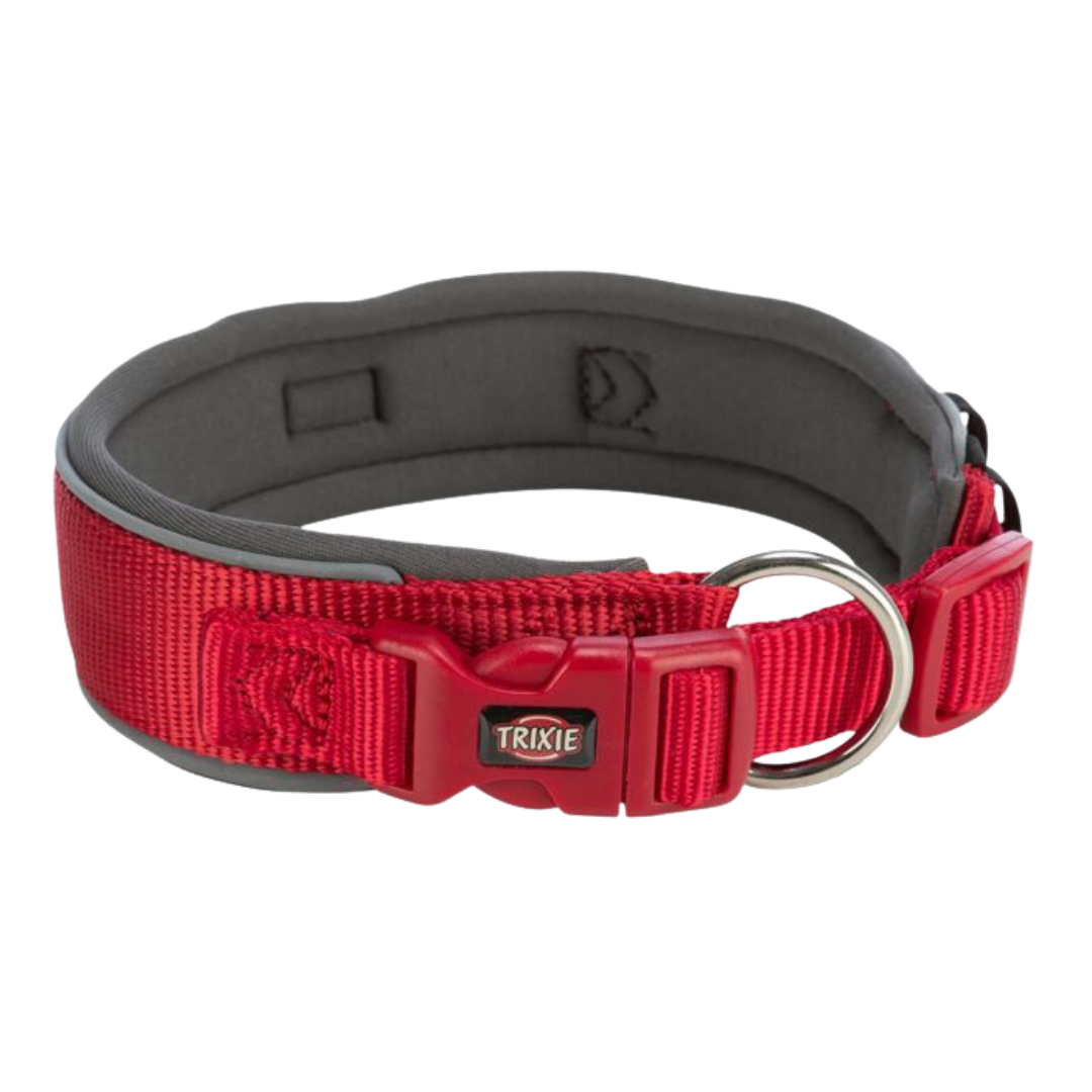 Trixie Premium Halsband unterfüttert Rot