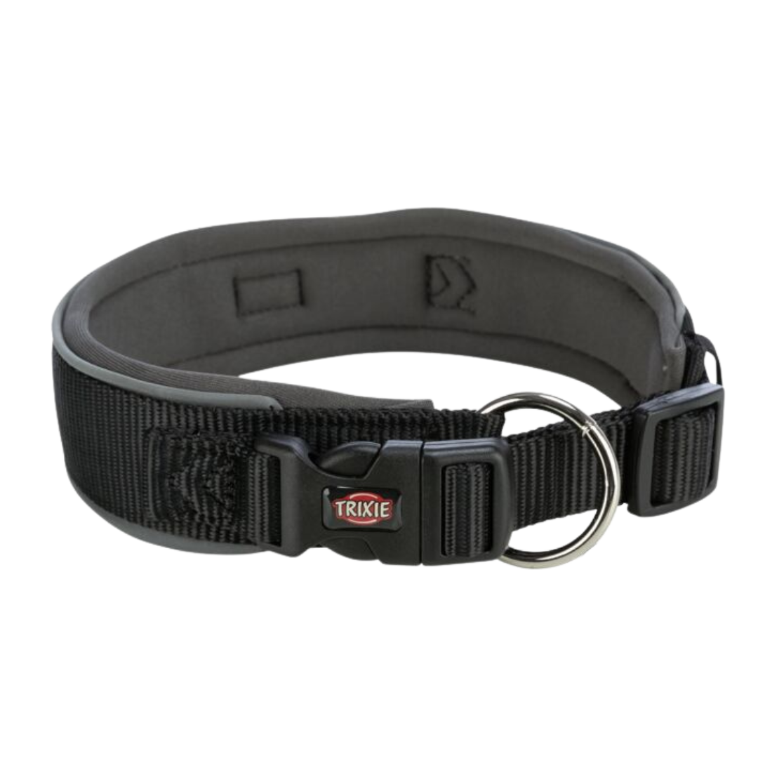 Trixie Premium Halsband unterfüttert Schwarz