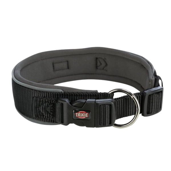 Trixie Premium Halsband unterfüttert Schwarz