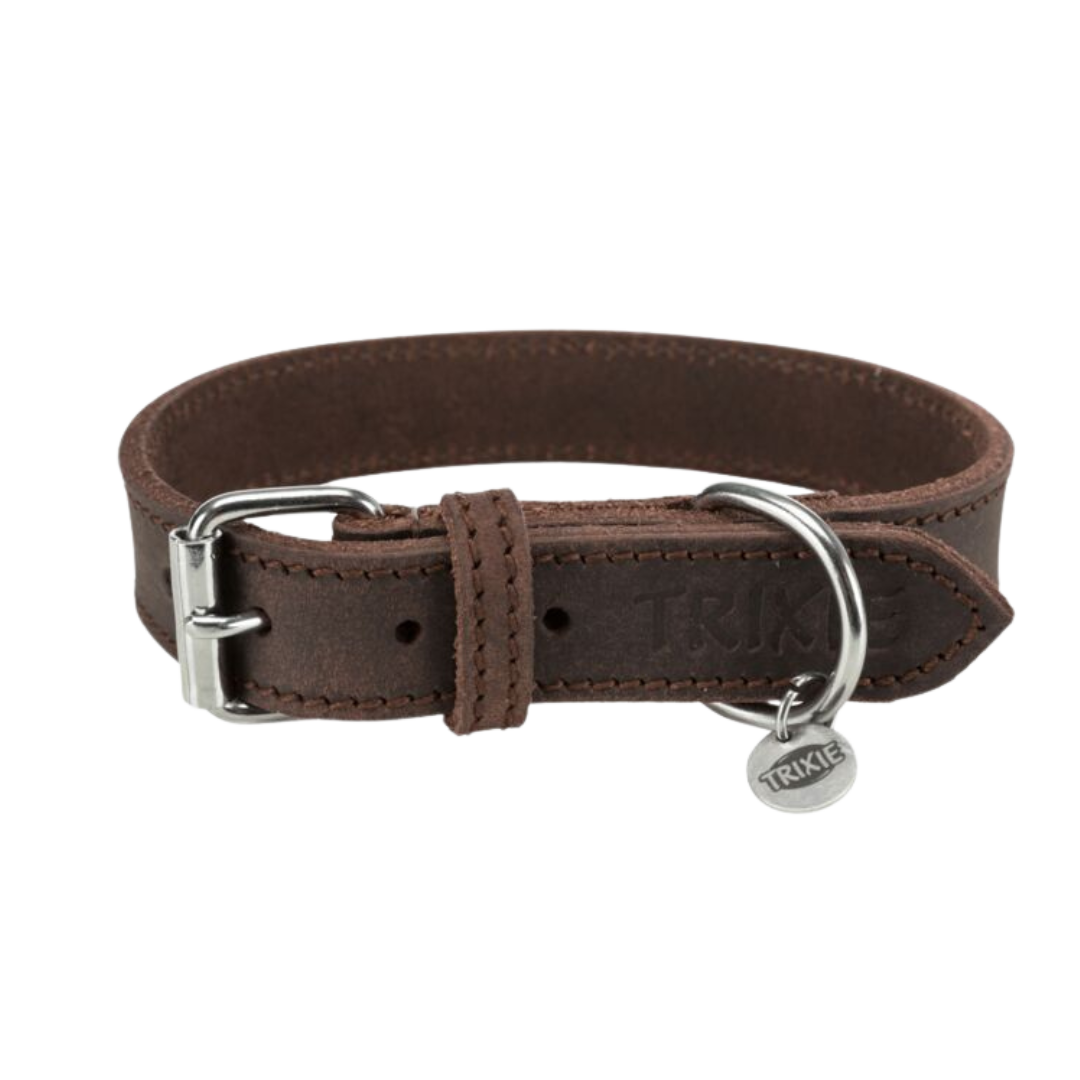 Rustic Leder Halsband Braun